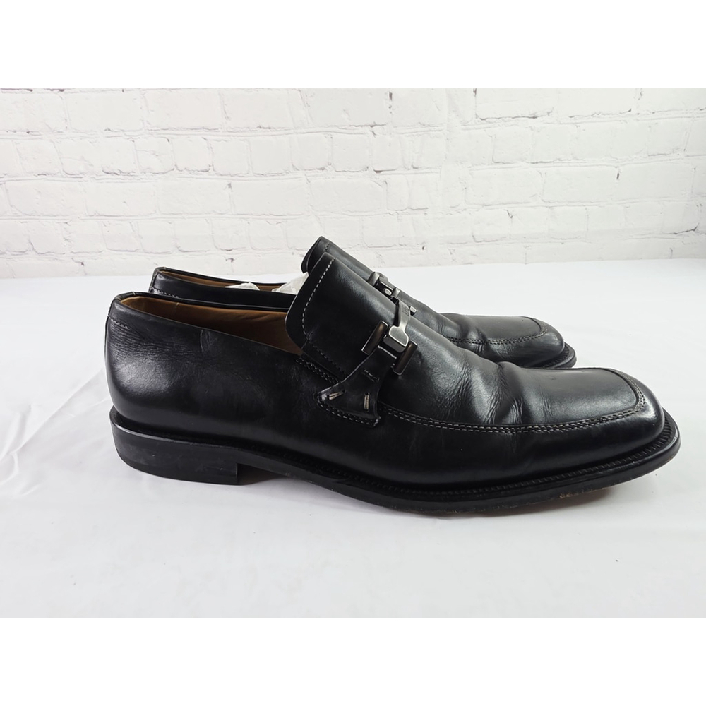 Hugo Boss Varmio Black Leather Loafers Men’s Dress Shoes Size 8